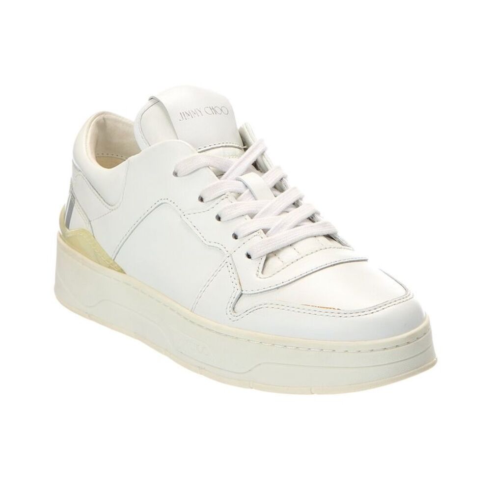 Jimmy Choo Florent/F Leather Sneaker, White